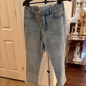 White House Black Market Women’s Straight Leg Jeans - Light Blue